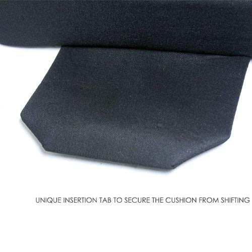 YupbizAuto New Breathable Comfortable Ergonomic Wedge Car Seat Office Chair Back Support Cushion (Black Syn Leather) - Yupbizauto