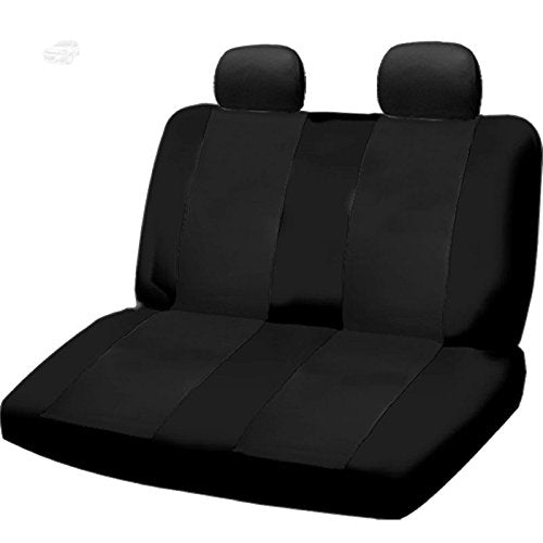 New Yupbizauto Black Color Flat Cloth Car Truck Seat Covers Full Set Support Rear Split Seats Universal Size - Yupbizauto