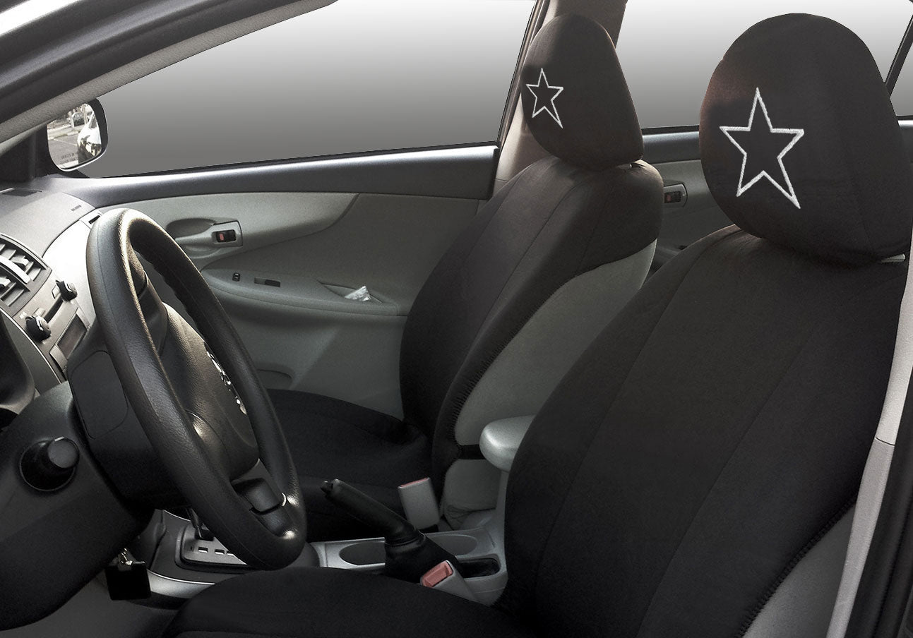Star Design Auto Truck SUV Car Seat Headrest Cover Accessory Pair - Yupbizauto