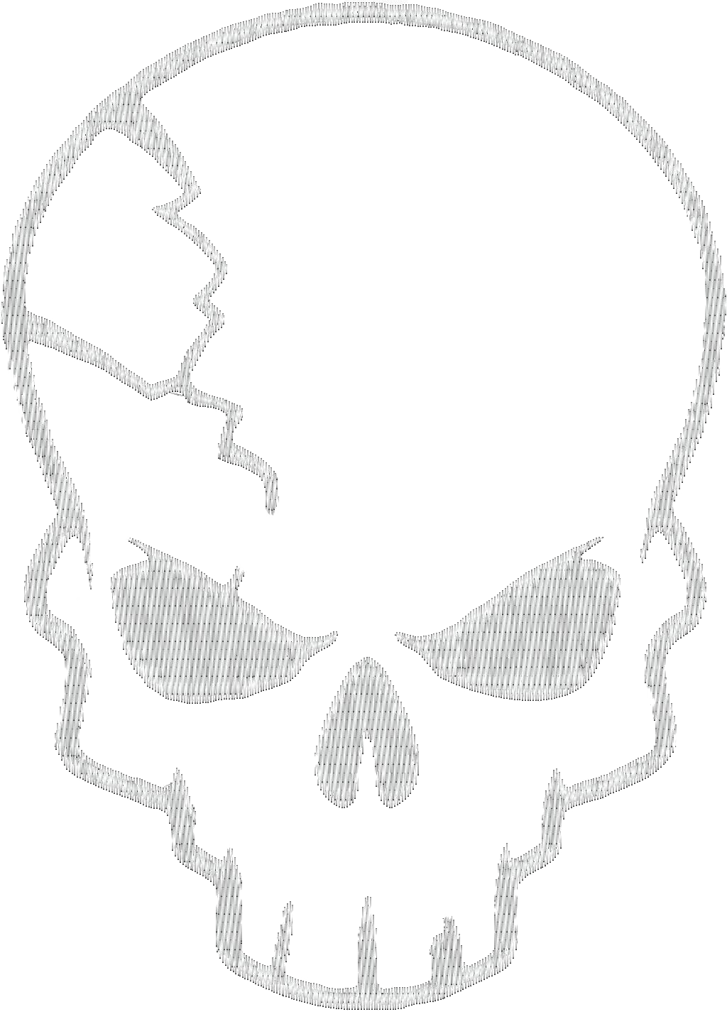 embroidery skull design