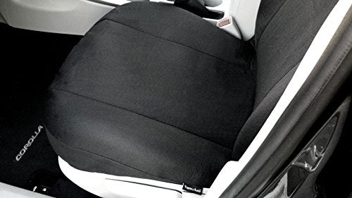 Yupbizauto New Semi Custom Black Flat Cloth Car Seat Covers Set Support 50/50 60/40 Split Rear Seat and Side Airbag Universal Size - Yupbizauto