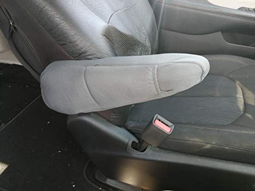 Yupbizauto Pair of Armrest Covers with Storage Pocket for Cars SUV and Minivan Solid Grey Color Polyester Universal Size - Yupbizauto