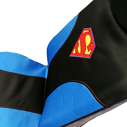 Yupbizauto Pair of New DC Comic Superman Sideless Neoprene Waterproof Car Seat Covers from BDK Bundle with Air Freshener - Yupbizauto