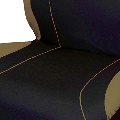 Yupbizauto New 8 Pieces Sleek Design Flat Cloth Front and Rear Car Seat Covers Set (Tan) Universal Size Universal Size - Yupbizauto