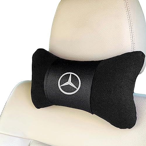 Yupbizauto Personalized Car Seat Neck Pillow Monogram Cushion with Neck Pain Relief for Comfort Driving Ergonomic Black and Black - Yupbizauto