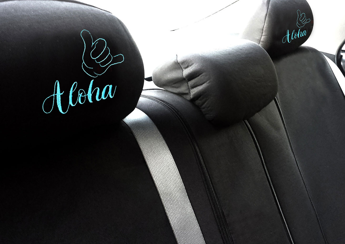 Embroidery Hawaiian Aloha Logo Design Auto Truck SUV Car Seat Headrest Cover Accessory 1 Piece - Yupbizauto