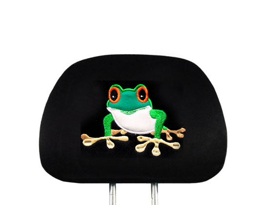 Embroidery Frog Design Auto Truck SUV Car Seat Headrest Cover Accessory 1 Piece - Yupbizauto