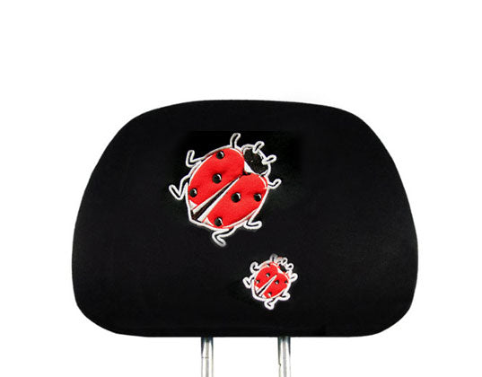 Embroidery Ladybug Design Auto Truck SUV Car Seat Headrest Cover Accessory 1 Piece - Yupbizauto