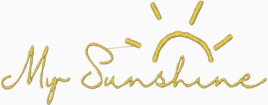 My Sunshine design embroidery image