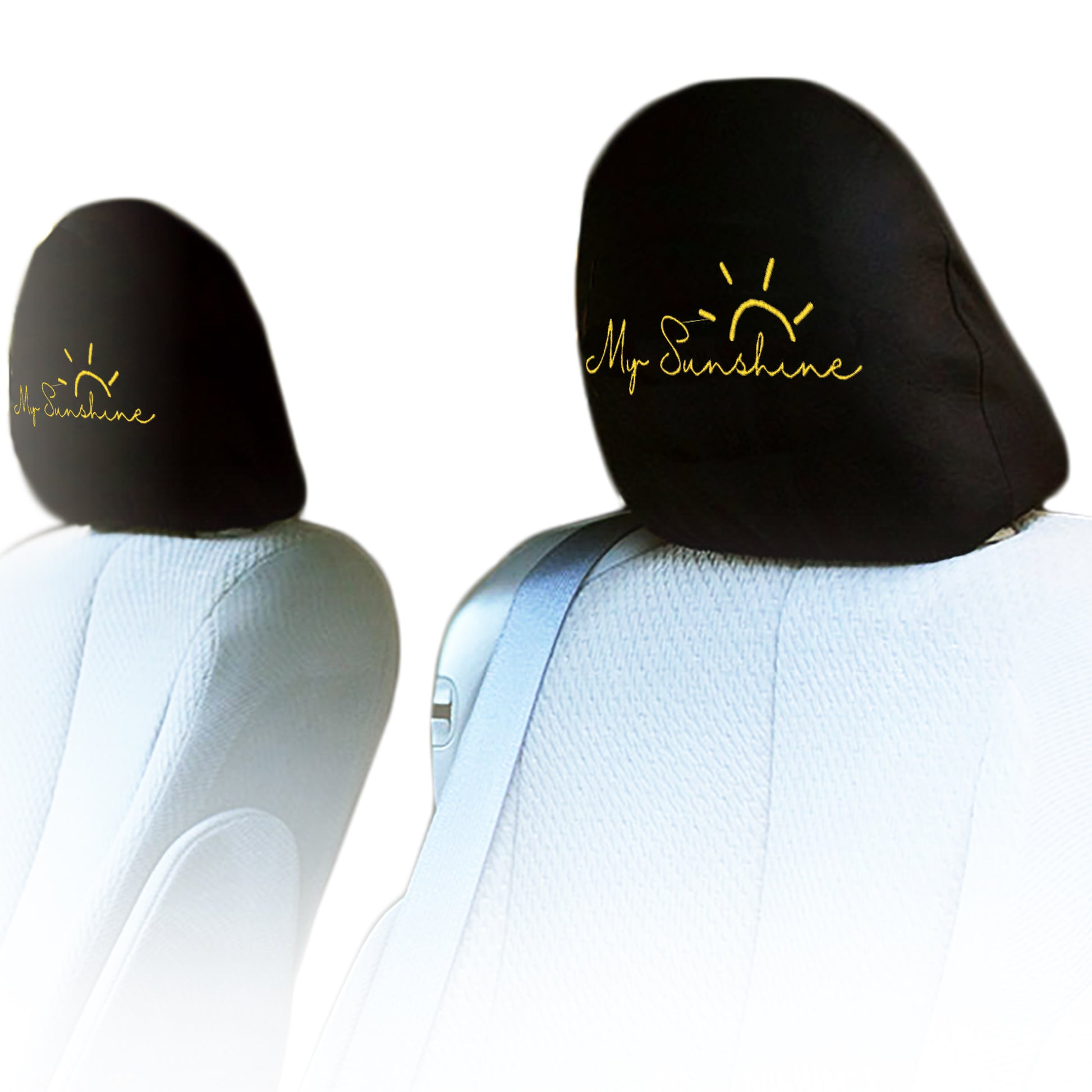 My Sunshine design headrest cover by pair