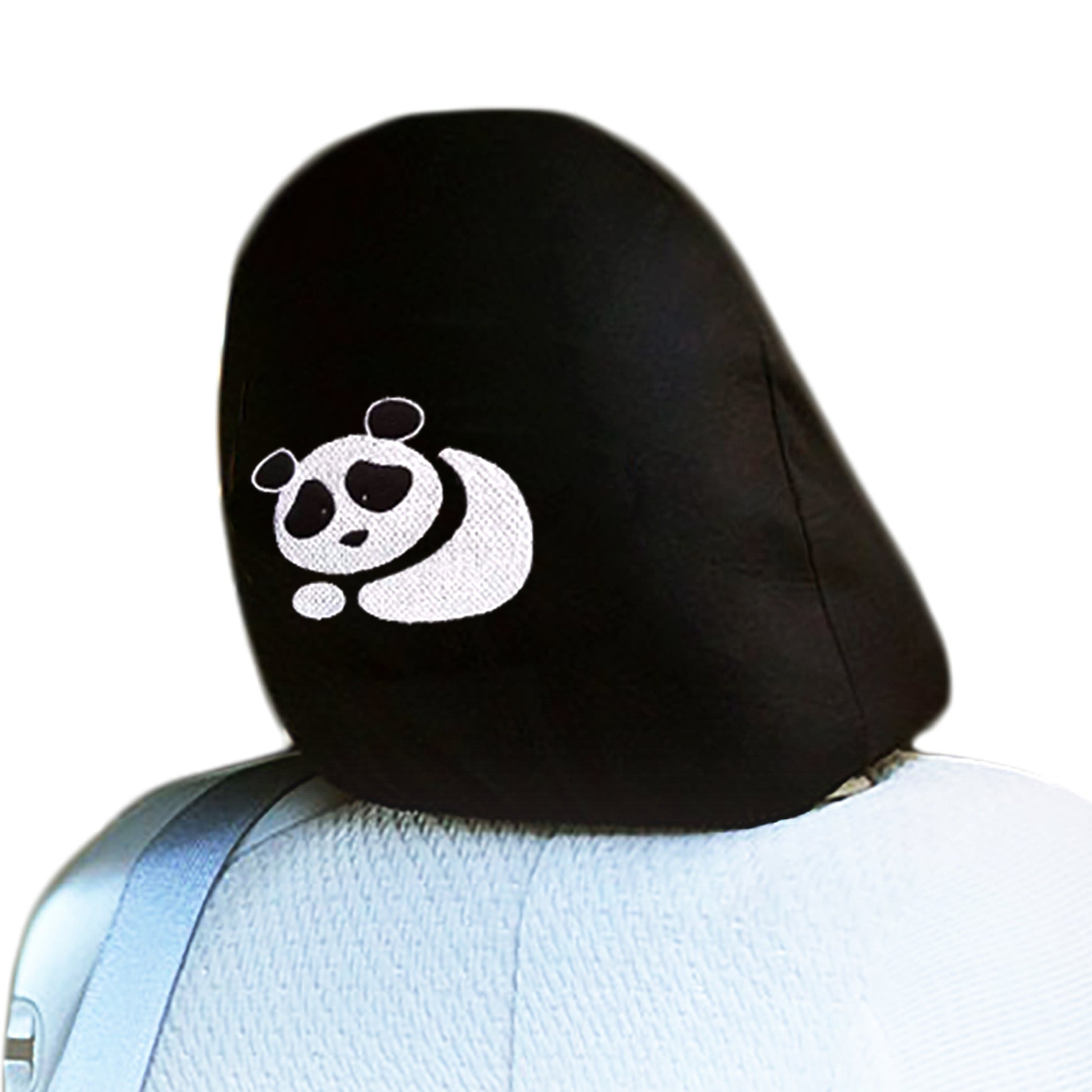 Embroidery Panda Logo Design Auto Truck SUV Car Seat Headrest Cover Accessory 1 Piece - Yupbizauto