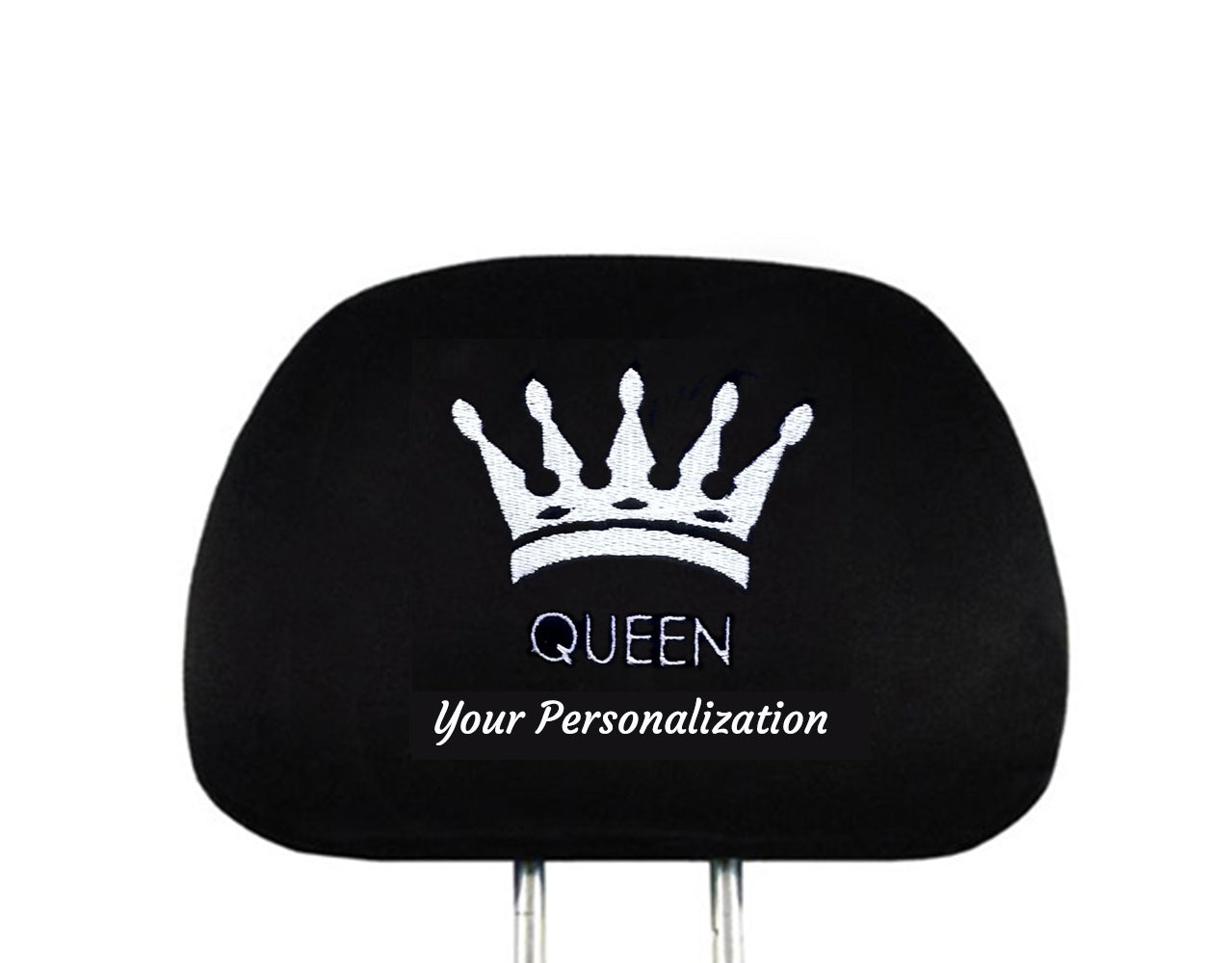 Personalized Embroidery Queen Crown Logo Auto Truck SUV Car Seat Headrest Cover Accessory 