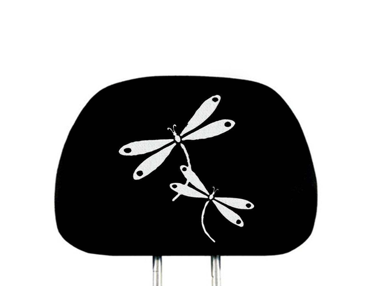 Embroidery Dragonfly Logo Design Auto Truck SUV Car Seat Headrest Cover Accessory 1 Piece - Yupbizauto