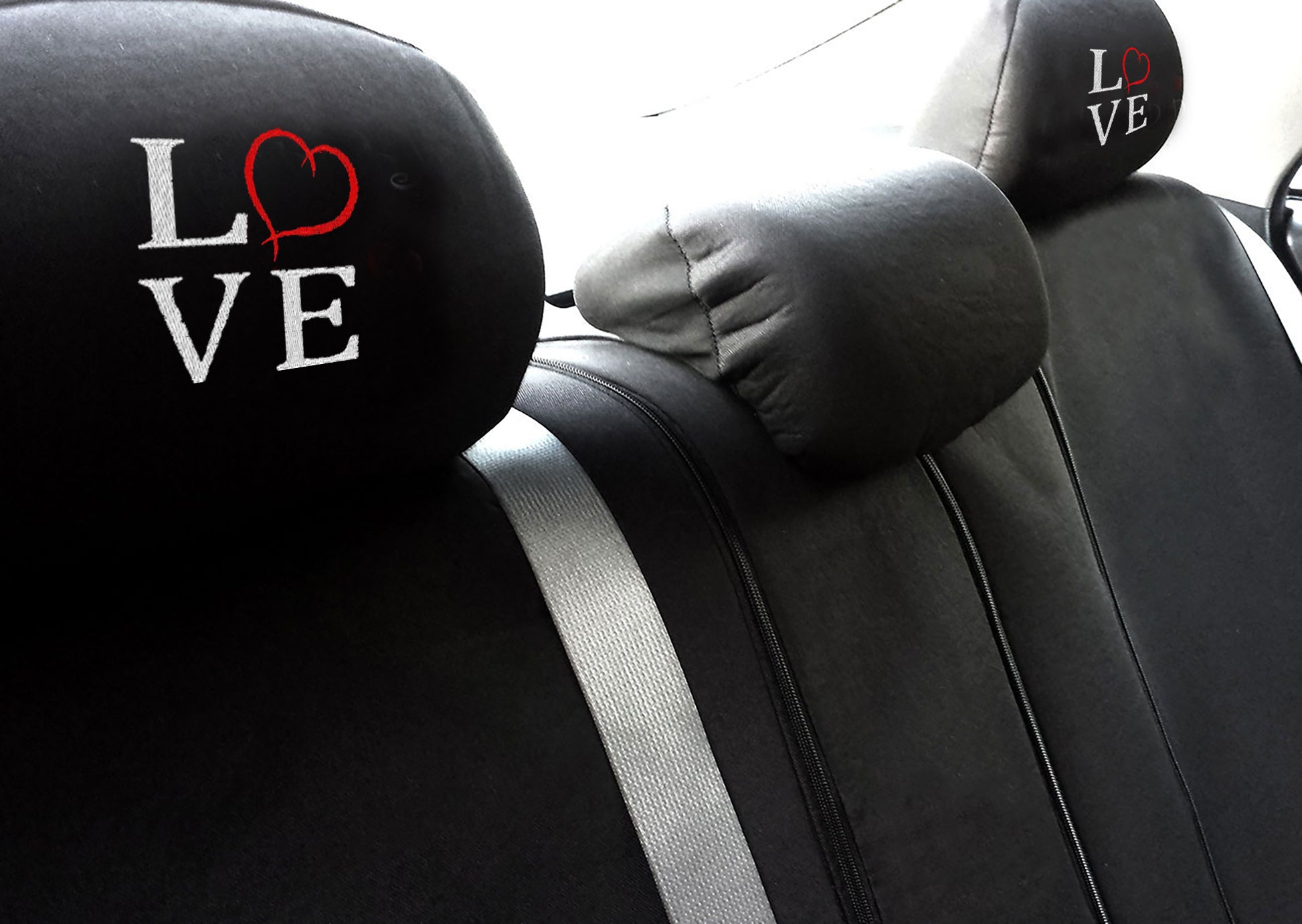 Love Heart Design Auto Truck SUV Car Seat Headrest Cover Accessory 1 Piece - Yupbizauto