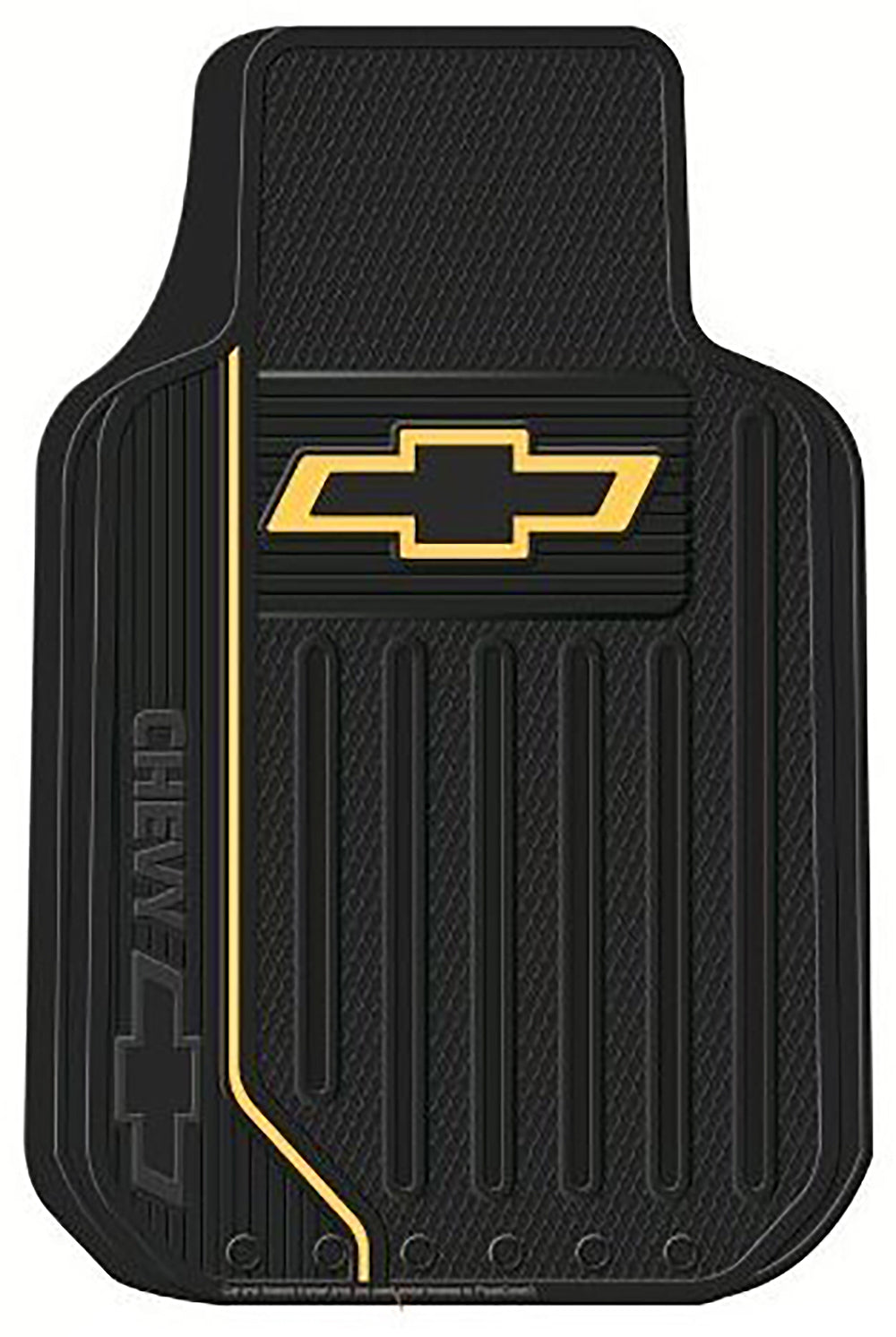 Pair of Plasticolor Premium 3 Piece Sideless Car Truck or SUV Seat Cover with Chevrolet Logo, Floor Mats and Steering  Wheel Cover Set Compatible with Chevrolet - Yupbizauto