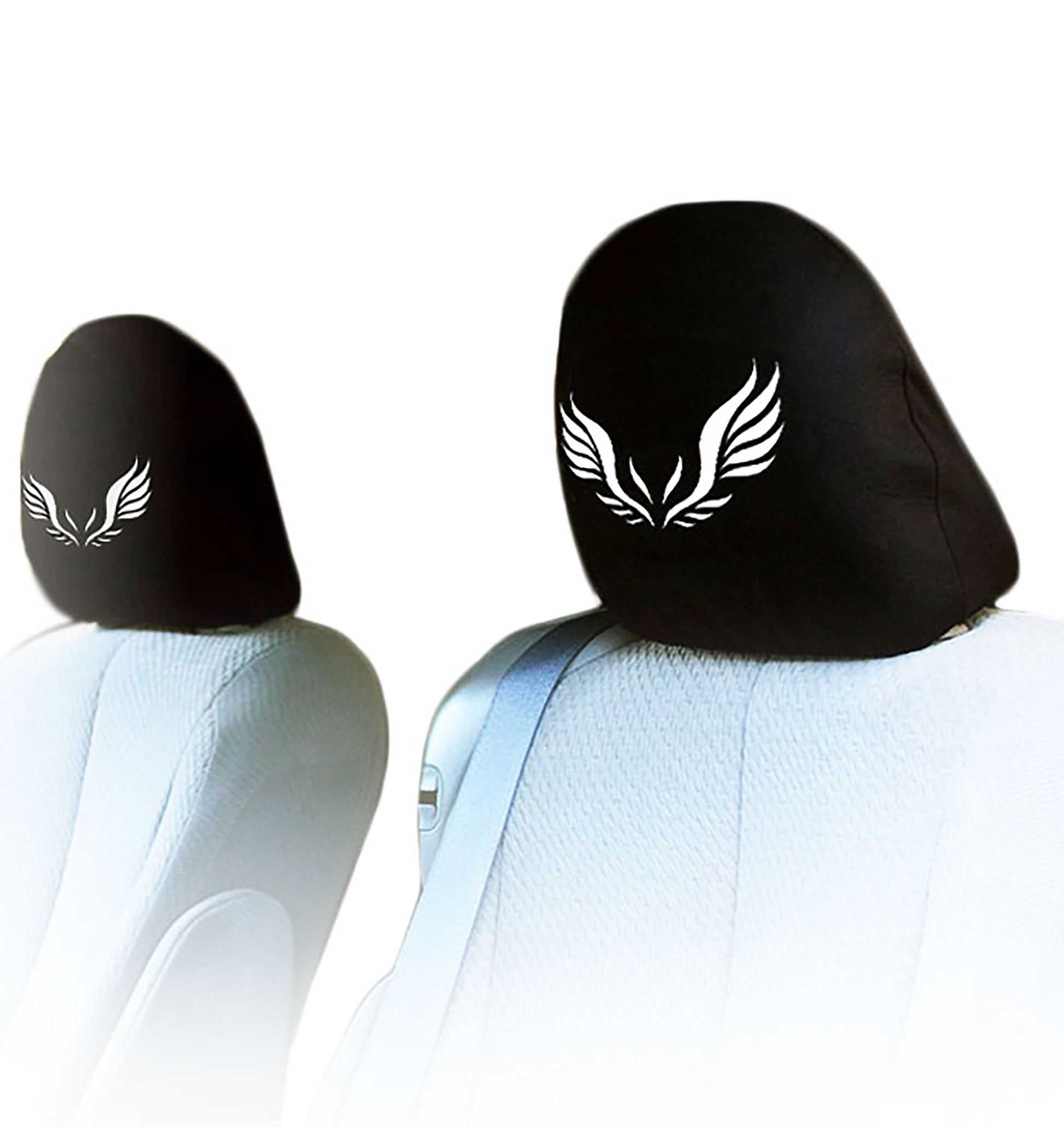 Car headrest covers with embroidery Wing design