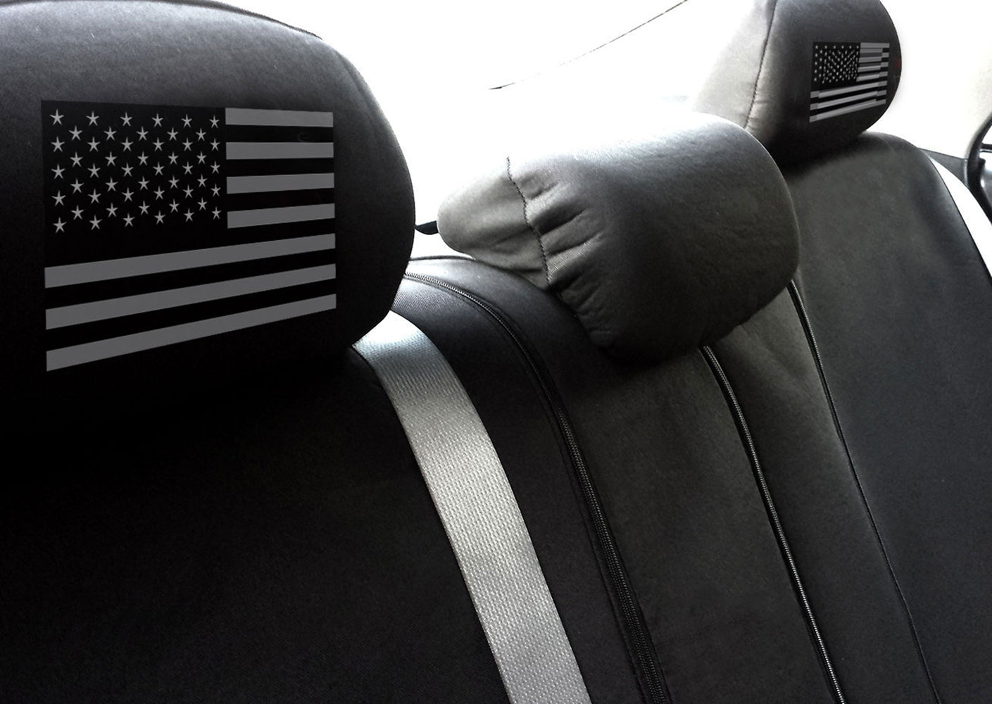 America Flag Design Auto Truck SUV Car Seat Headrest Cover rear interior image